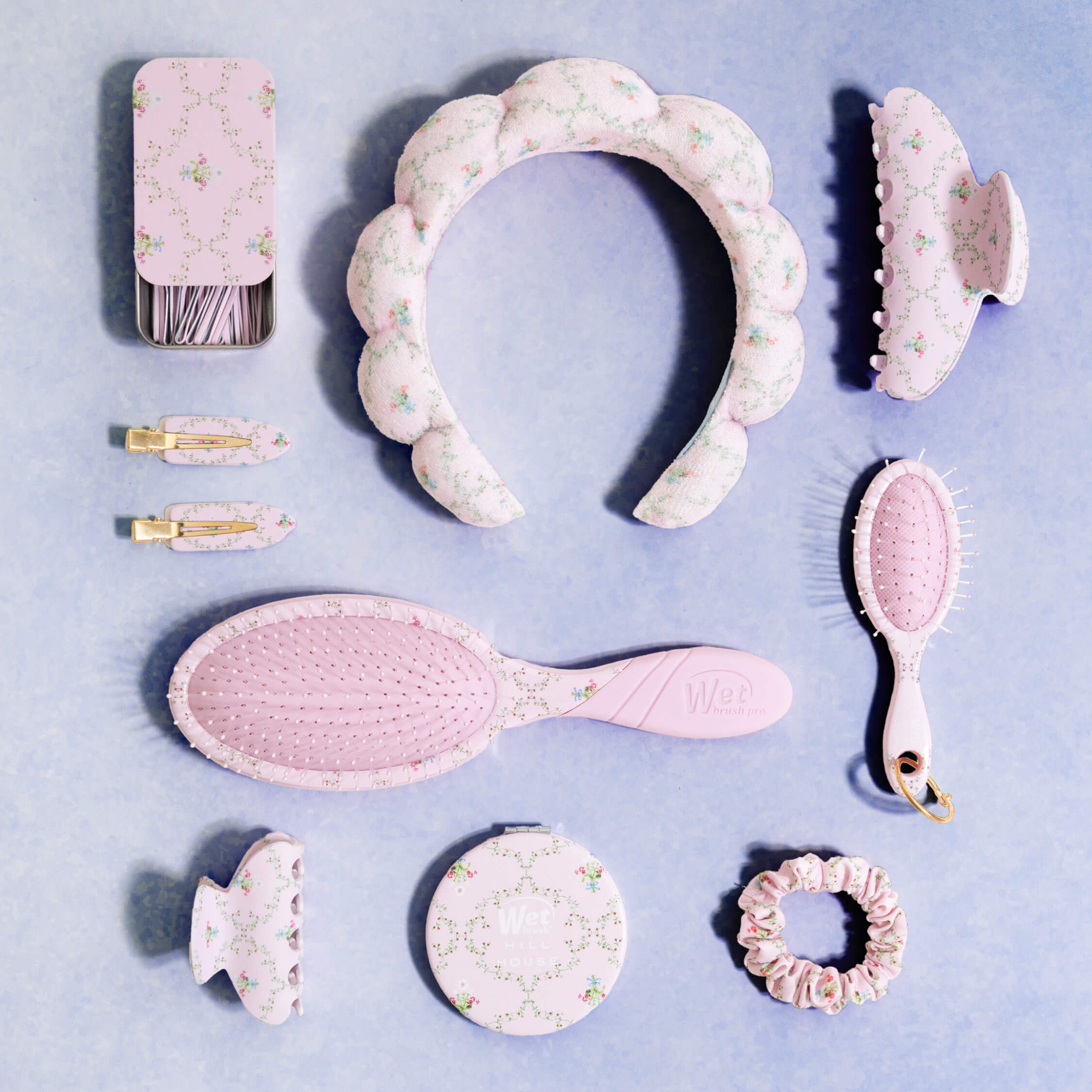 Wet Brush x Hill House Large Claw Clip - Matte Pink Trellis - Image 4